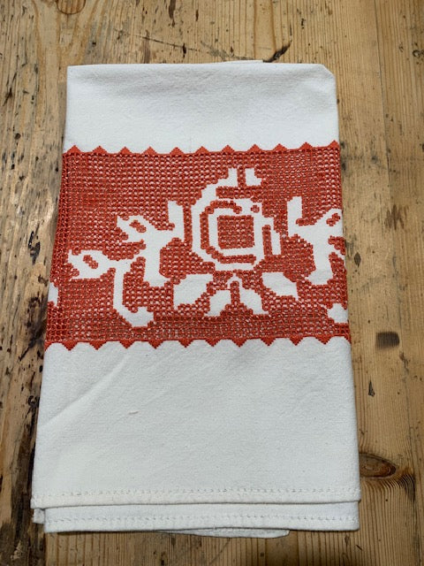 Vintage European Linen Tea Towel  #5336
