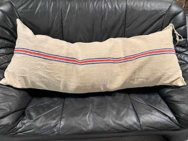 Vintage  Linen "Grainsack" Body Pillow #5416
