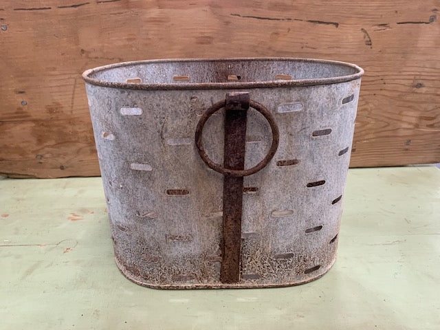 Vintage  Galvanised Oval Bucket Planter - Olive Bucket Style  #5655 Byron