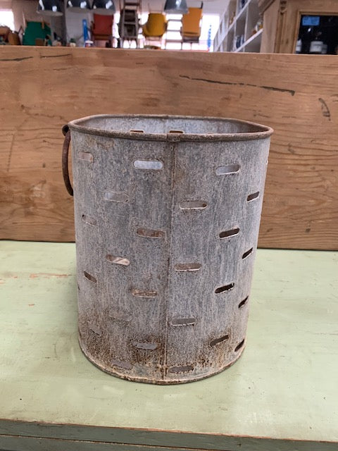 Vintage  Galvanised Oval Bucket Planter - Olive Bucket Style  #5627