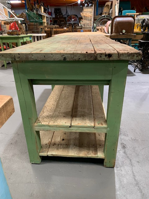 Vintage European Kitchen Island Table / Drapers Table #5778 – Fossil ...