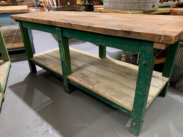 Vintage European Kitchen Island Table / Drapers Table #5779 – Fossil ...