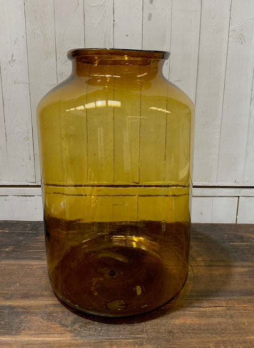 Vintage Romanian Amber Glass Vase  #5685  Byron