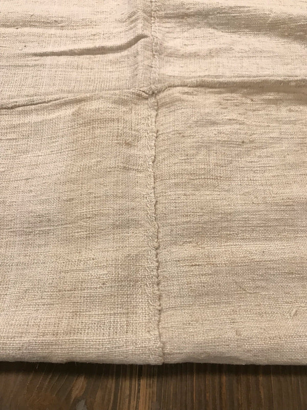 Vintage  Linen/Hemp Sheet  1940s  #5363   (Read Information About This Item)