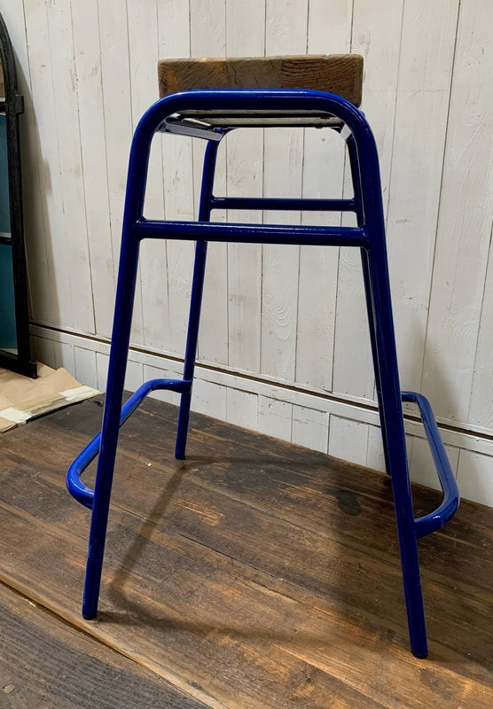 Metal Base with Wooden Seat Stool  # 5542  Byron