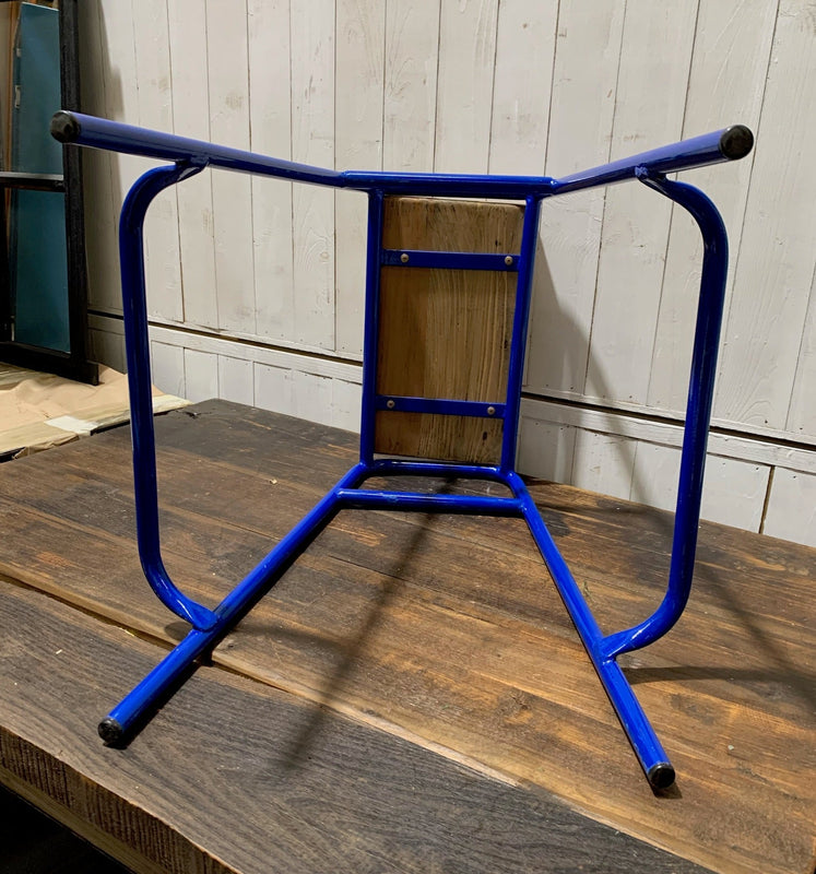 Metal Base with Wooden Seat Stool  # 5542  Byron