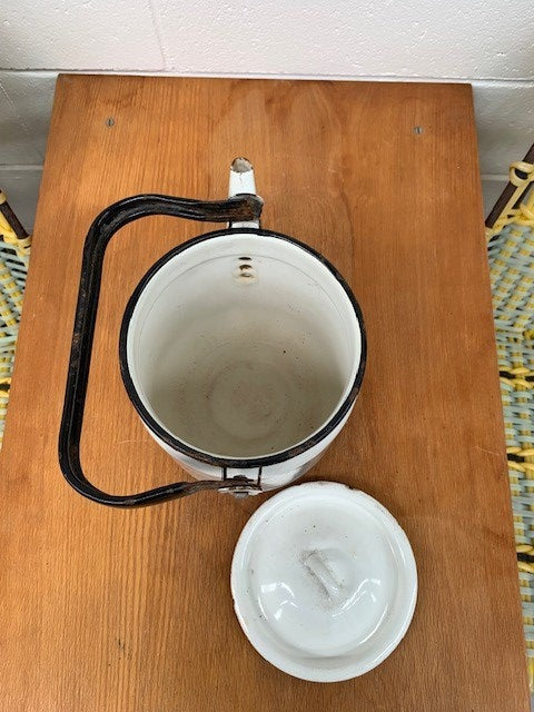 Vintage Hungarian  Enamel Coffee Pot  #5305  Byron