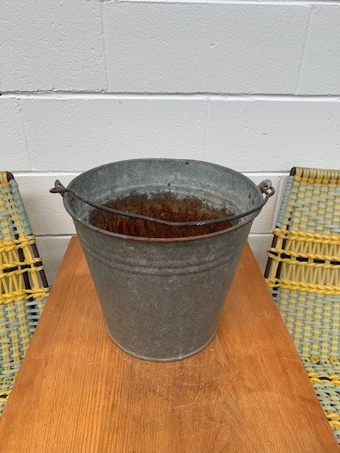Vintage Hungarian Galvanised Water Bucket  #5303 Byron