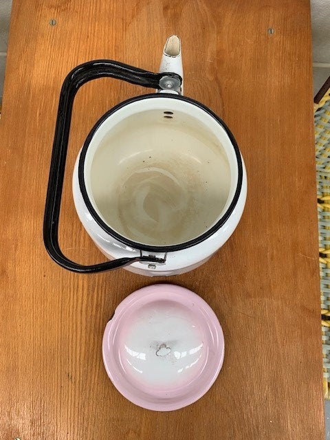 Vintage Hungarian  Enamel Coffee Pot  #5308 Byron