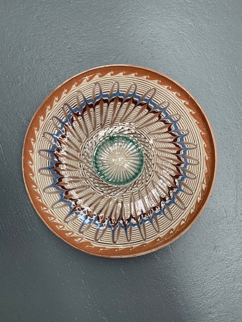 Vintage Hungarian Glazed Ceramic  Plate  #5586  Byron