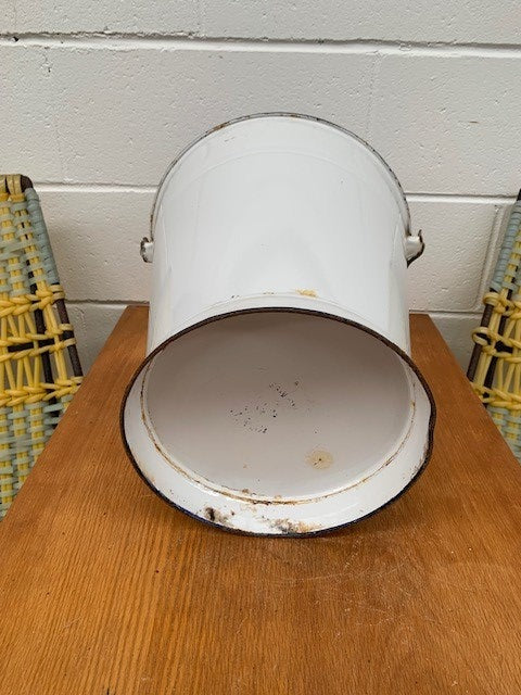 Vintage Hungarian  Enamel Water Bucket  #5301 Byron