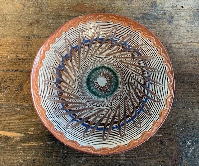 Vintage Hungarian Glazed Ceramic  Plate  #5707 Byron