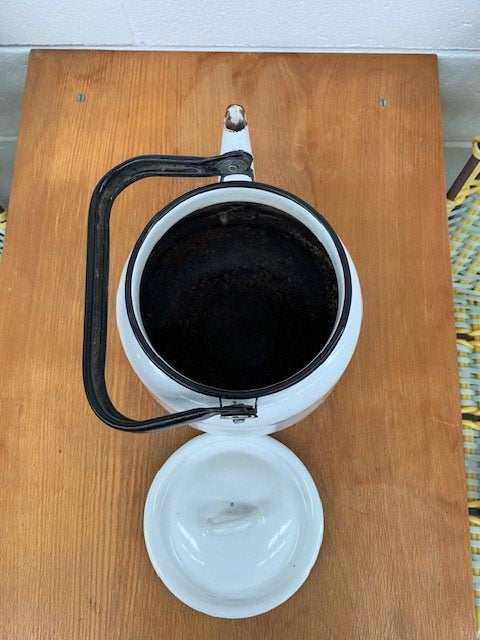 Vintage Hungarian  Enamel Coffee Pot  #5309 Byron