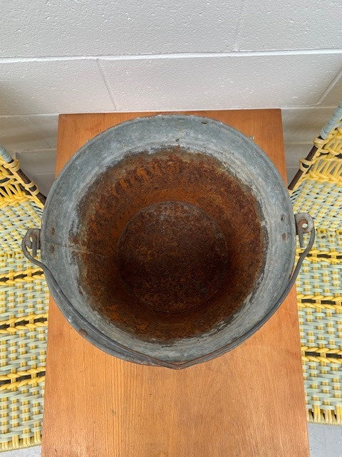 Vintage Hungarian Galvanised Water Bucket  #5303 Byron