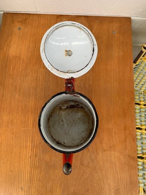 Vintage Hungarian  Enamel Coffee Pot  #5297 Byron