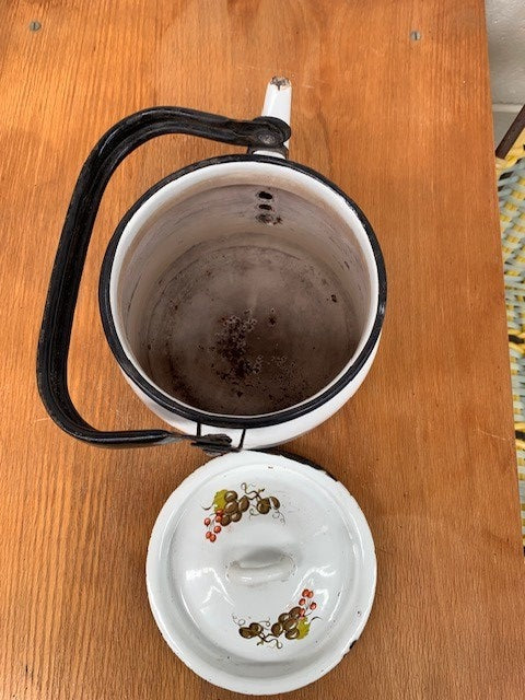 Vintage Hungarian  Enamel Coffee Pot  #5306  Byron
