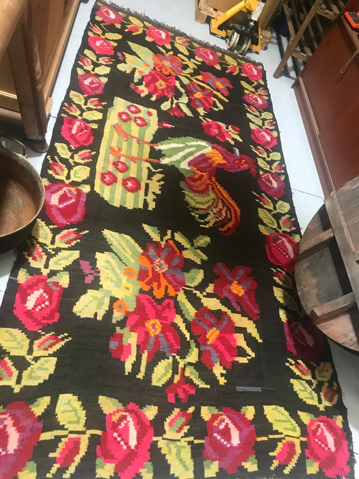 Vintage European old gypsy carpet rug #2223