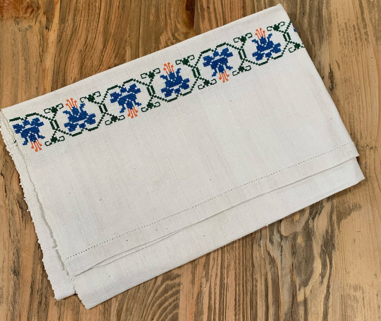 Vintage European Linen Tea Towel  #4705