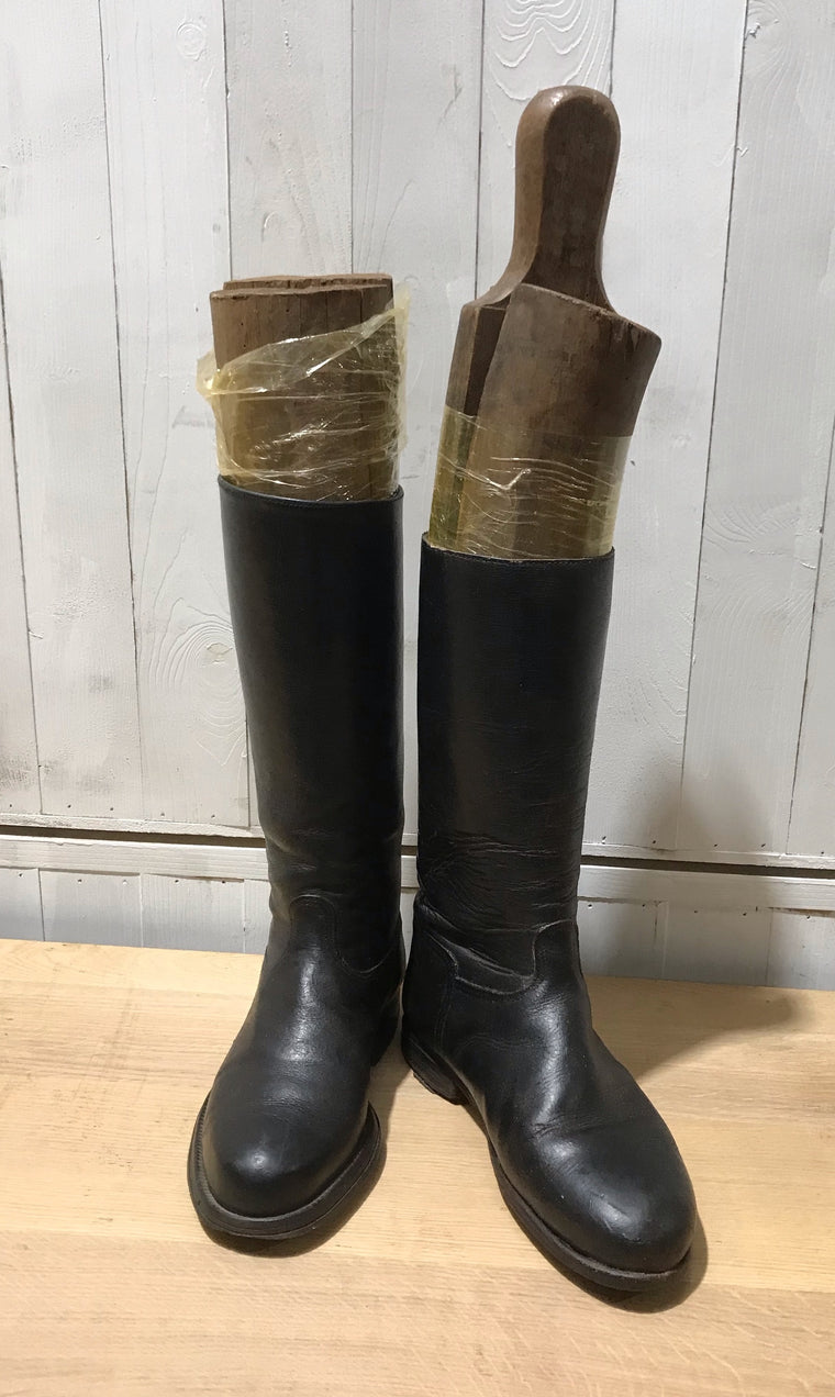Vintage European Leather Riding Boots  with Lasts #4175