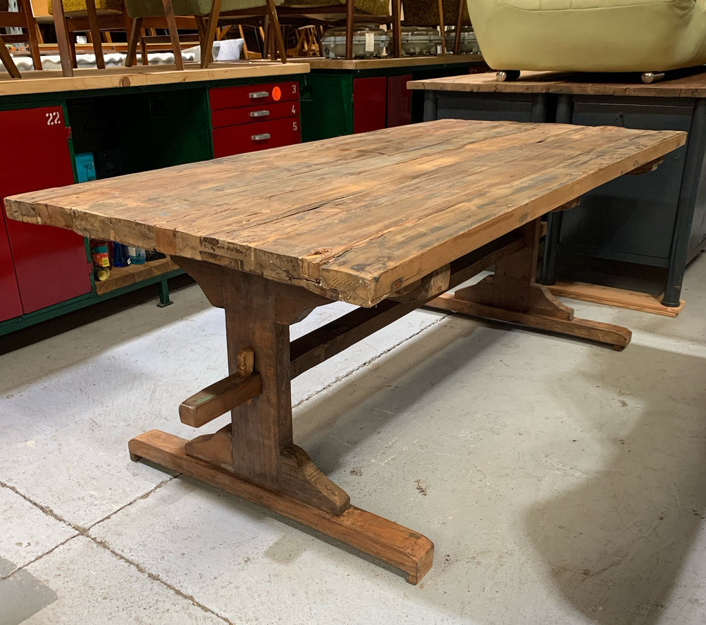 Vintage Wooden Kitchen Table #4420 – Fossil Vintage Australia