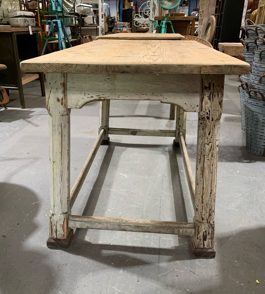 Vintage European Wooden Kitchen / Island Table 4543 Fossil Vintage