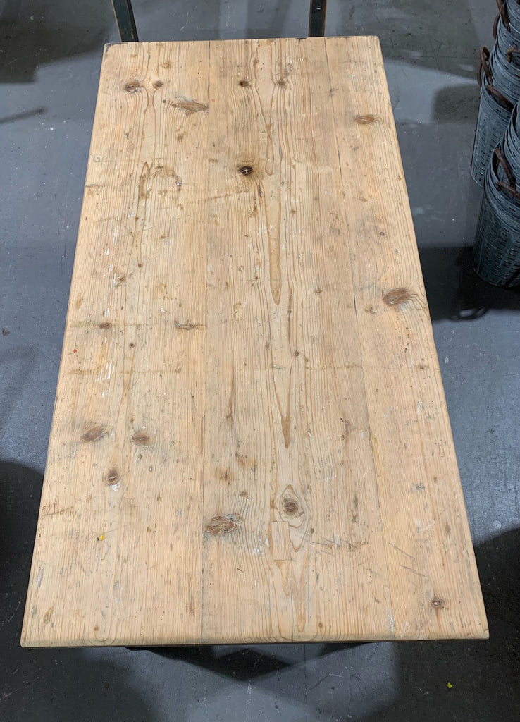 Vintage European Wooden Kitchen / Island Table 4543 Fossil Vintage