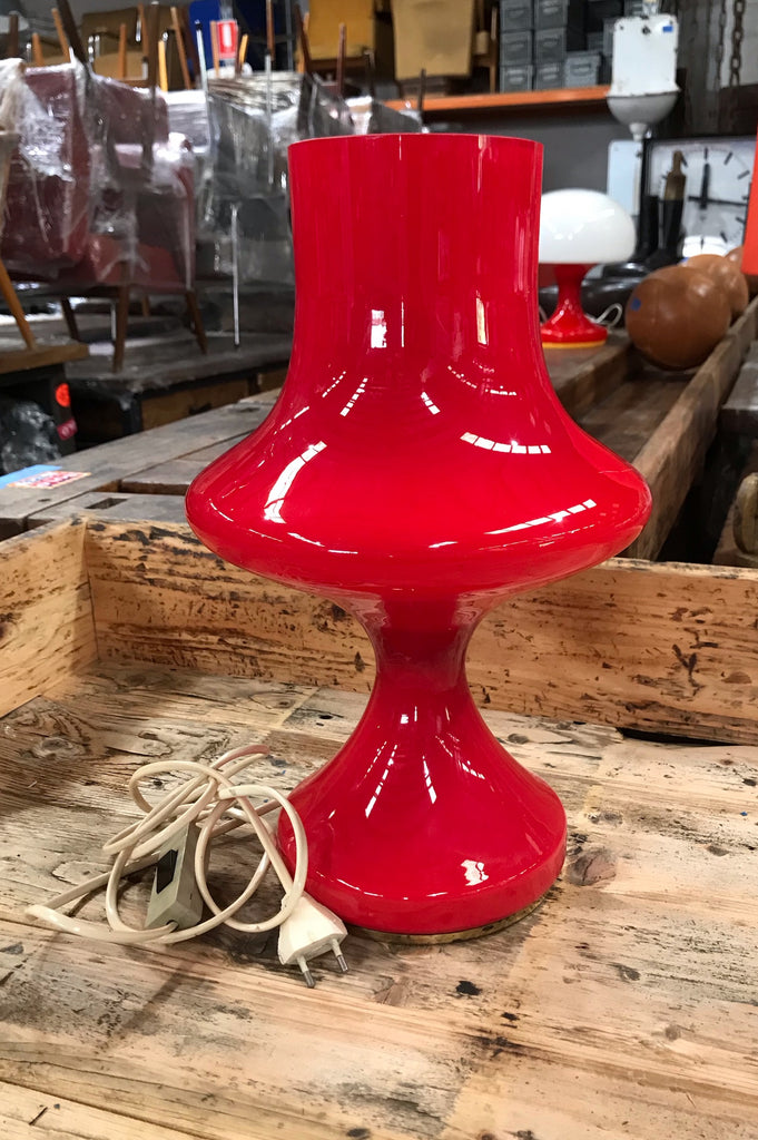 Tall shop red lamp