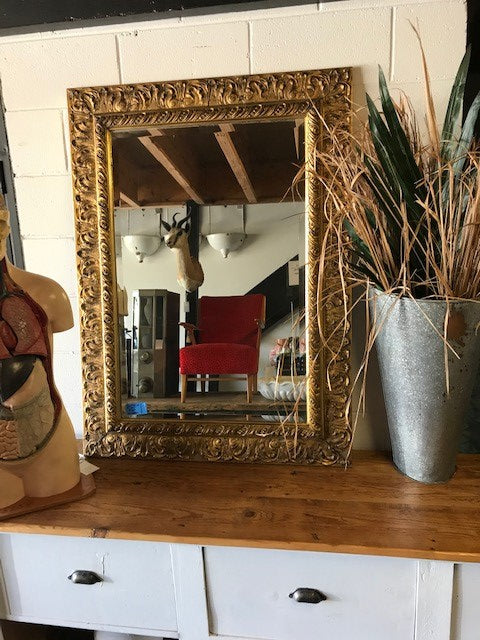 Vintage European Wooden Gold Frame Mirror #B3322 Byron Warehouse