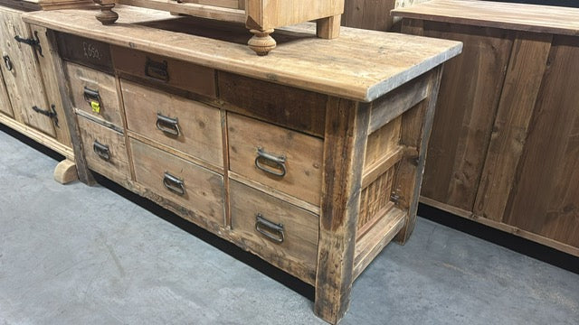 Vintage Wooden Bank of Draws  Workbench    #N9.  *Read Info*. Next Container -June