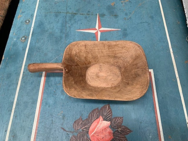 Vintage Handcarved  Wooden  Grain Scoop  #5435  Byron