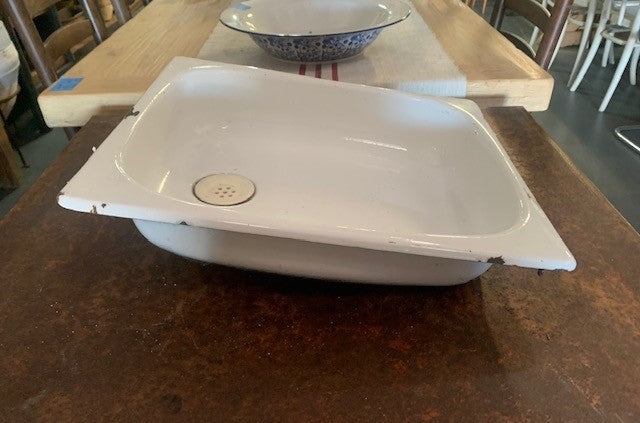Vintage  European Enamel  Sink #4854  Byron