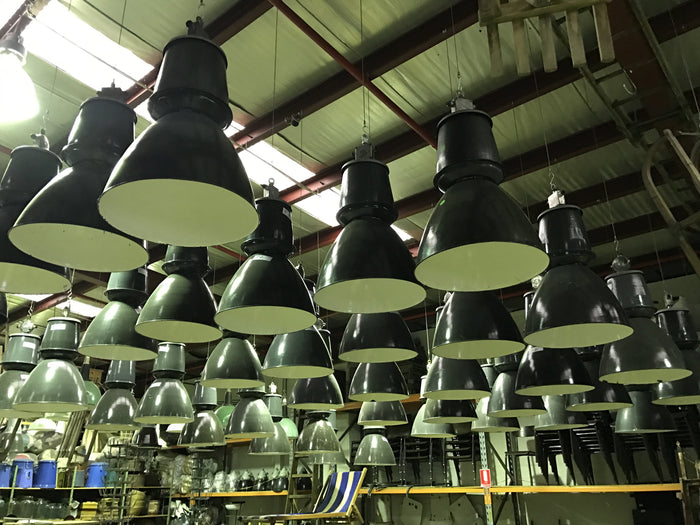 Vintage Industrial Czech  Warehouse Light - Big Head  #5367
