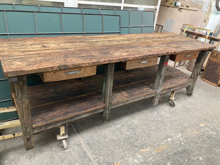 Vintage European Workbench / Kitchen Island #5074
