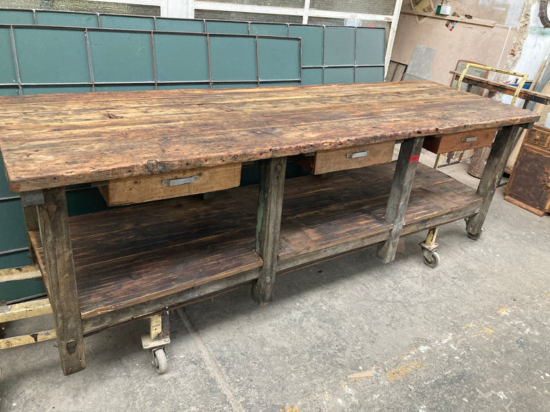 Vintage European Workbench / Kitchen Island #5074