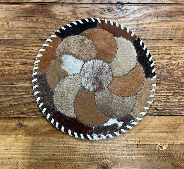 Vintage Cowhide Patchwork Table Place Mat  #6340