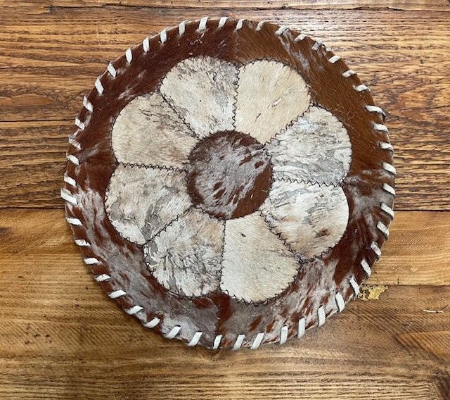 Rustic  Cowhide Patchwork Table Place Mat  #6343