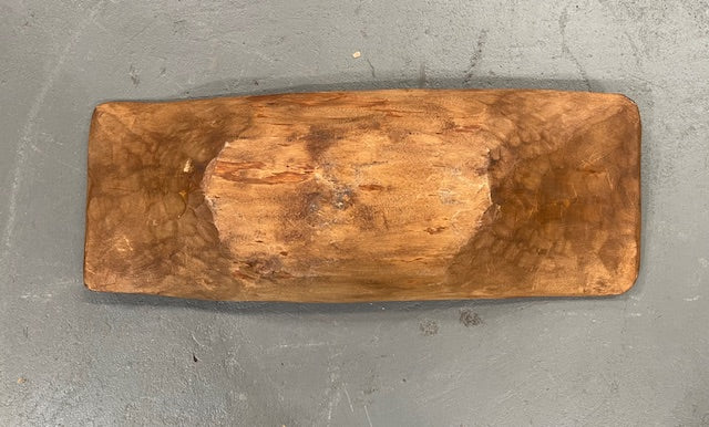 Vintage  European Handcarved Wooden Dough Bowl  #6355