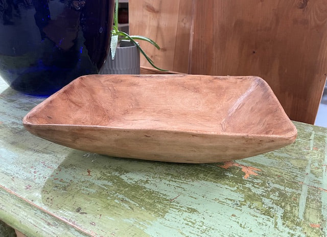 Vintage  European Handcarved Wooden Bowl  #6356