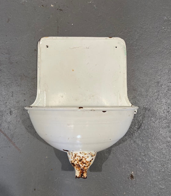 Vintage Enamel Wall Water Fountain  #6396