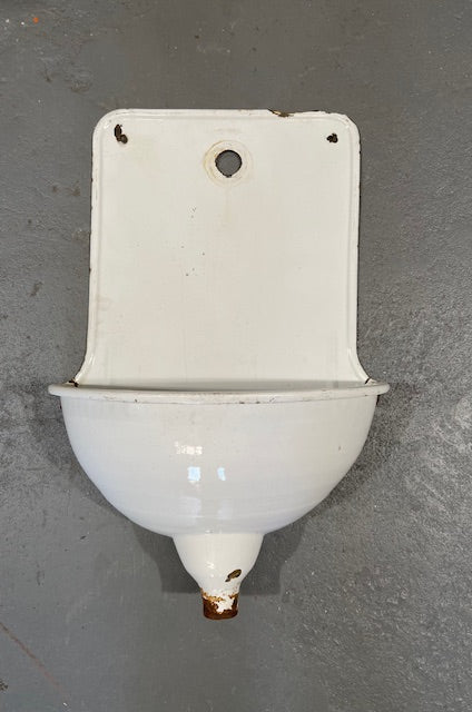 Vintage Enamel Wall Water Fountain  #6397