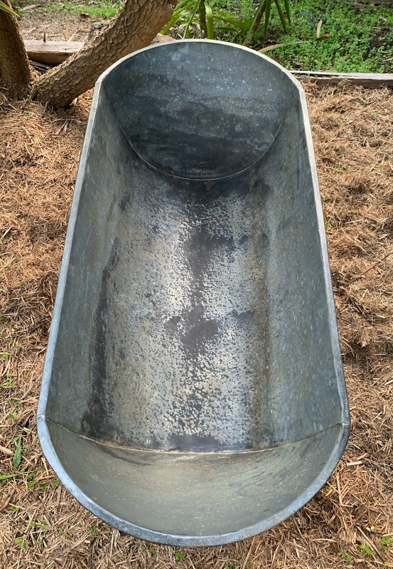 Vintage European Galvanised Bathtub #4832