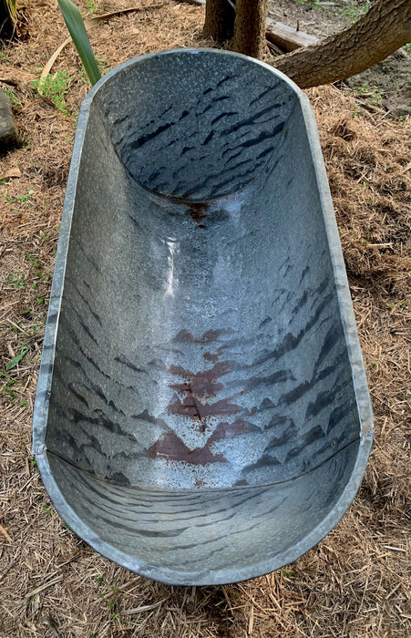 Vintage European Galvanised Bathtub #4833
