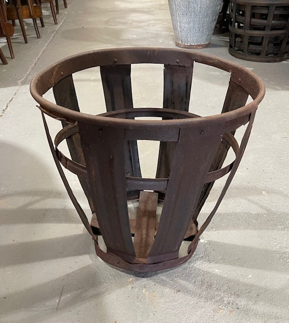 Vintage European Metal Crate/ Basket  #6414