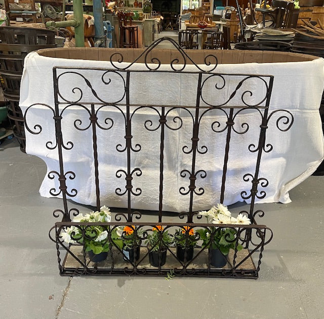 Vintage Wrought Iron Wall / Balcony Planter #6419