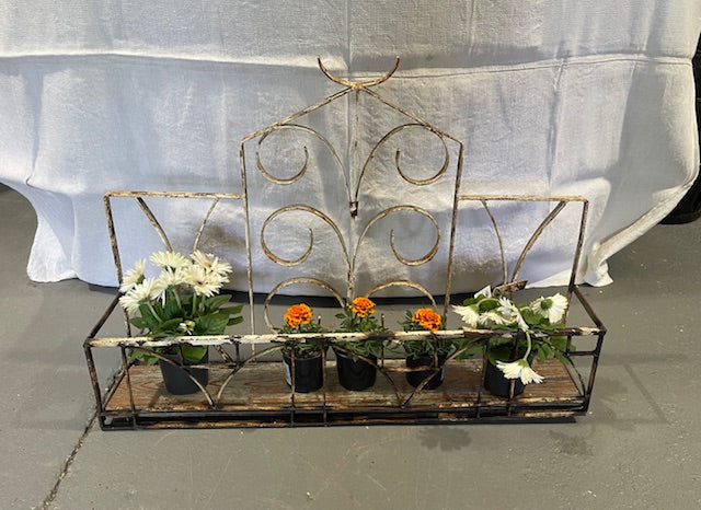 Vintage Wrought Iron Wall / Balcony Planter #6421