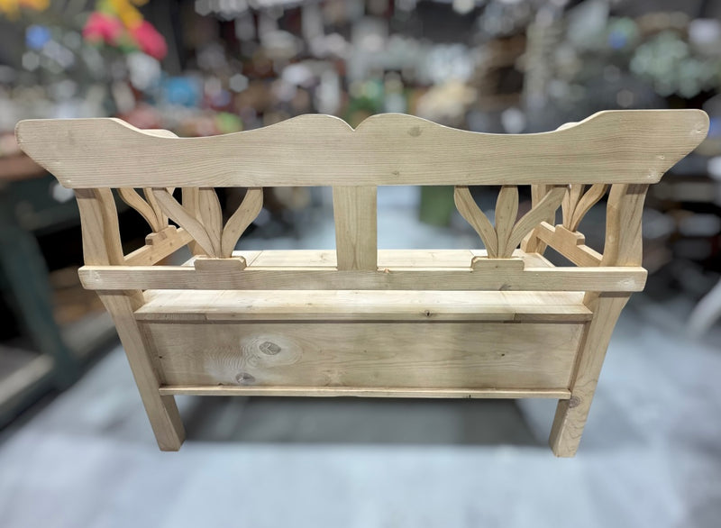 Vintage  Hungarian Box Bench Seat  #7236