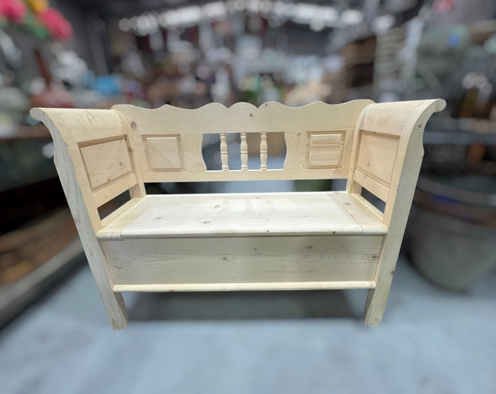 Vintage  Hungarian Box Bench Seat  #7240