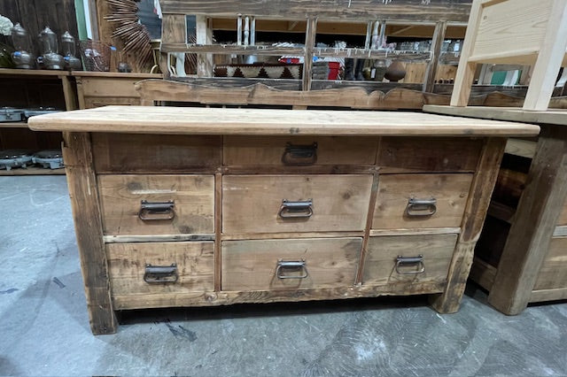 Vintage European Bank of Draws / Kitchen Island #7250