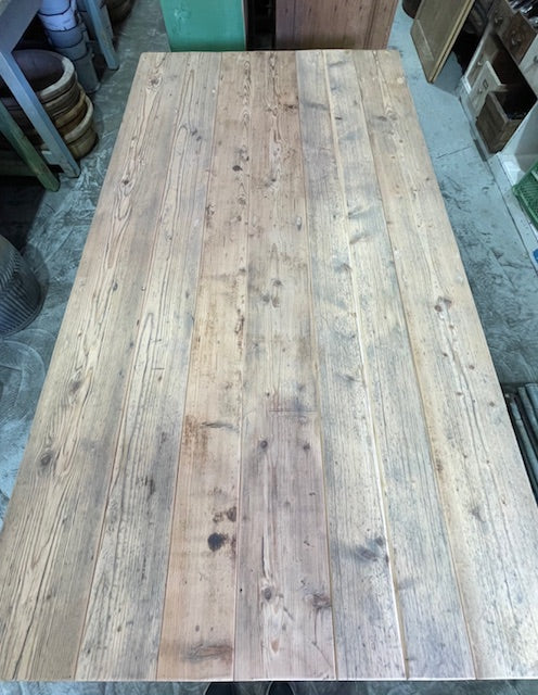 Vintage European Kitchen Island Table / Drapers Table #7252