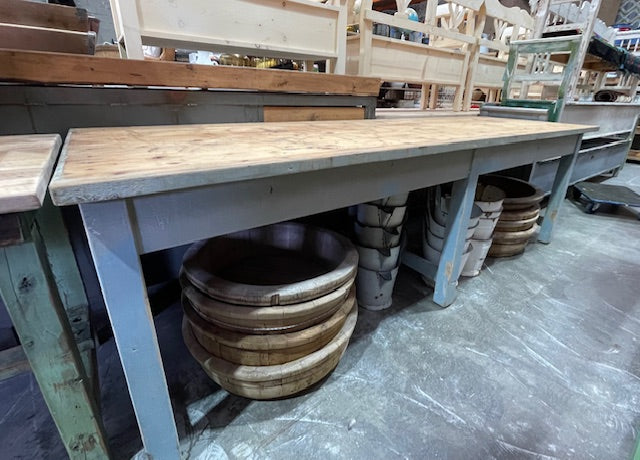 Vintage European Kitchen Table / Workbench Table  #7254